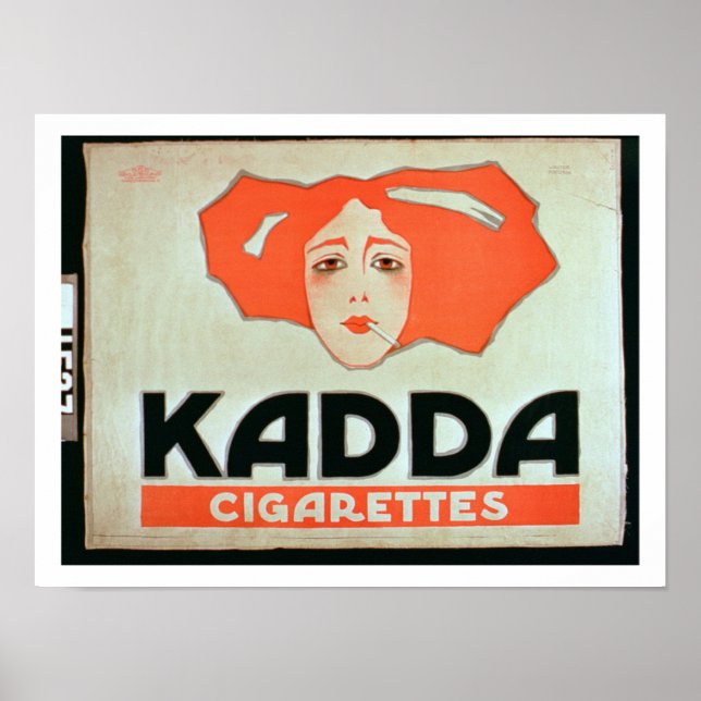 Poster Advertisement for 'Kadda Cigarettes' (colour litho (Frente)