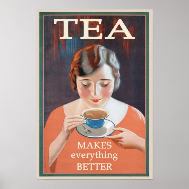 Poster Advertisement Tea Vintage (Frente)