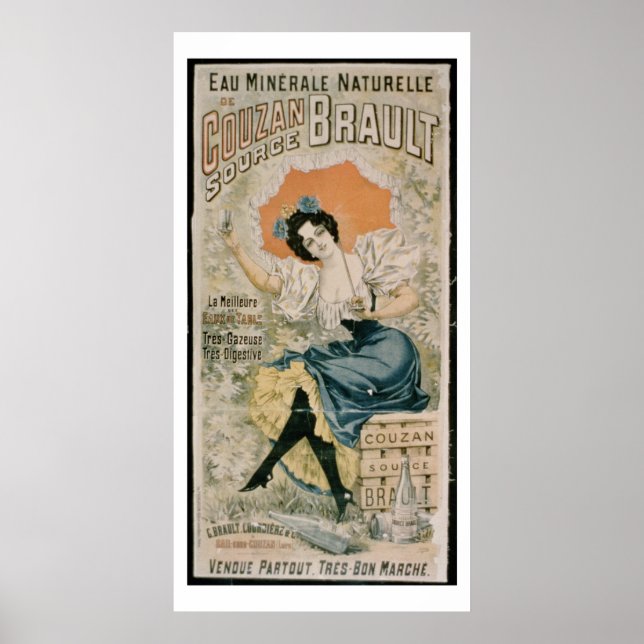Poster advertising 'Brault Natural Mineral Water f (Frente)