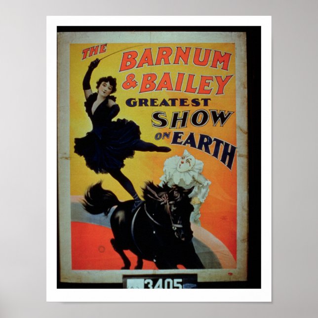 Poster advertising 'the Barnum and Bailey Greatest (Frente)