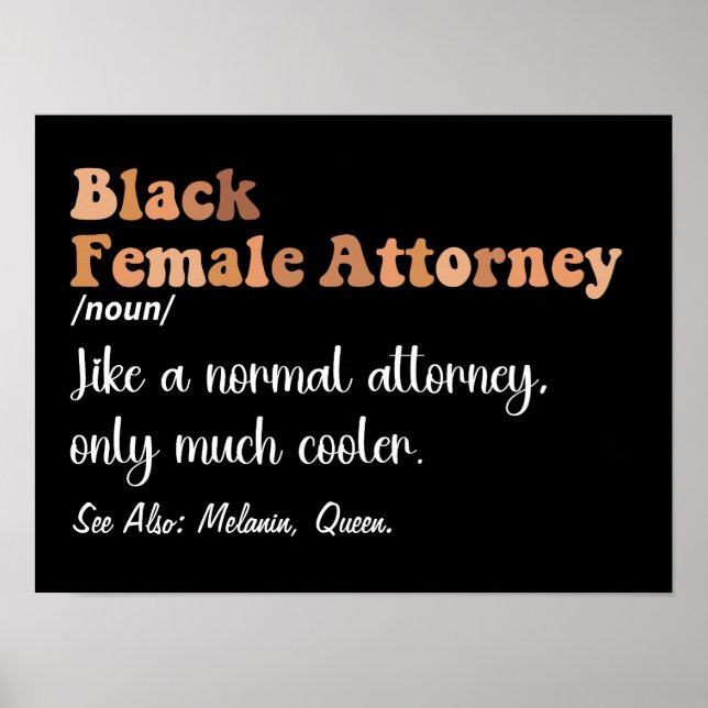 Poster Advogada de Mulheres Negras (Frente)