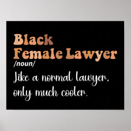 Poster Advogada negra Definição Mulheres Engraçadas Advog