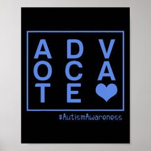 Poster Advogado de Consciência Autismo de Menores, Adoção