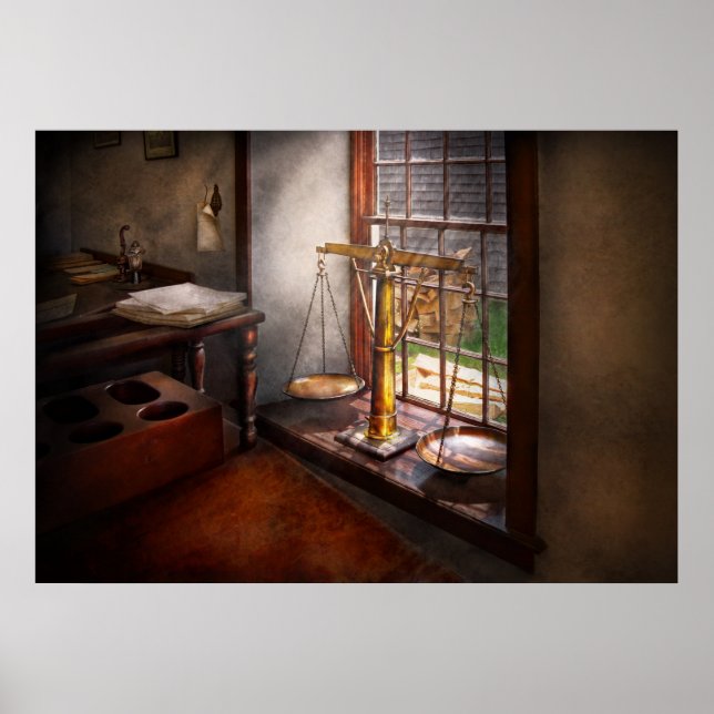 Pôster Advogado - Escalas da Justiça (Frente)