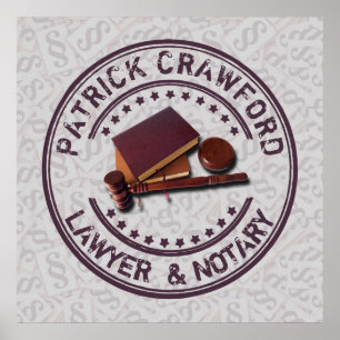 Poster Advogado Ou Carteira Com Juiz Hammer E Nome