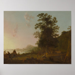 Poster Aelbert Cuyp - Paisagem com o voo para o Egito