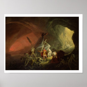 Poster Aeneas e o Sibyl, c.1800 (óleo em canvas)