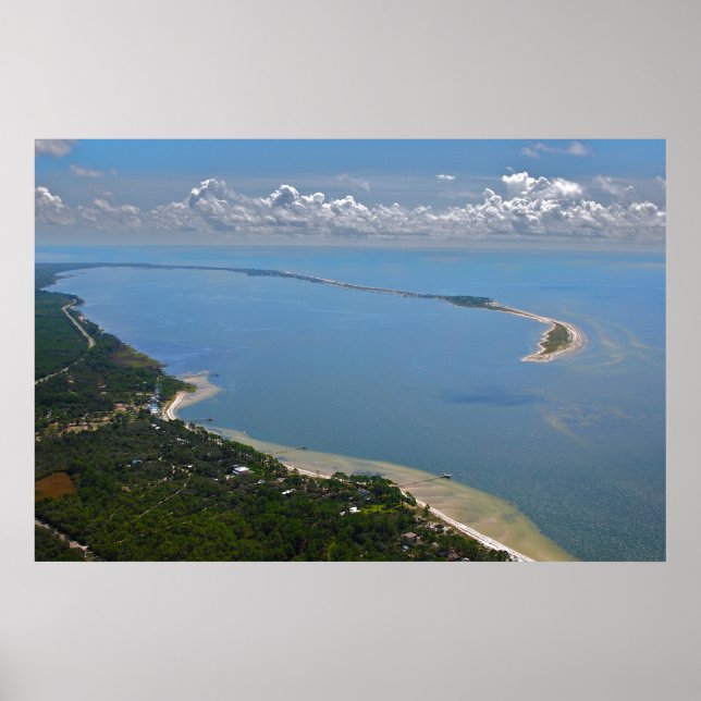 Pôster Aerial Photograph of Alligator Point, Florida (Frente)