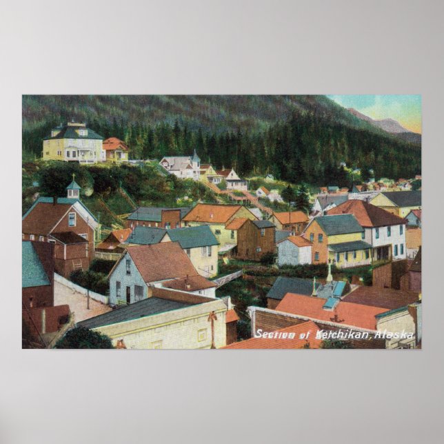 Poster Aerial View of a Section of the City (Frente)