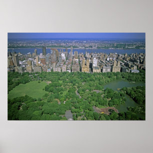 Pôster Aerial view of Central Park and the west side