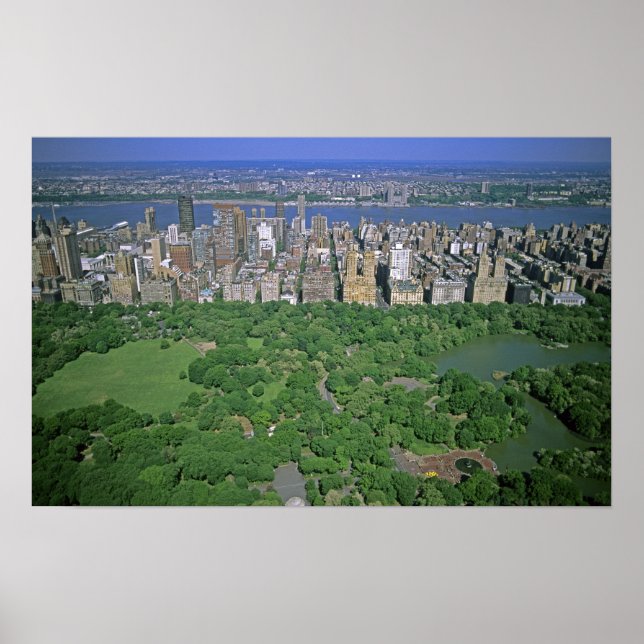 Pôster Aerial view of Central Park and the west side (Frente)