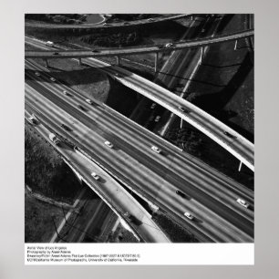 Poster Aerial View of Los Angeles by Ansel Adams