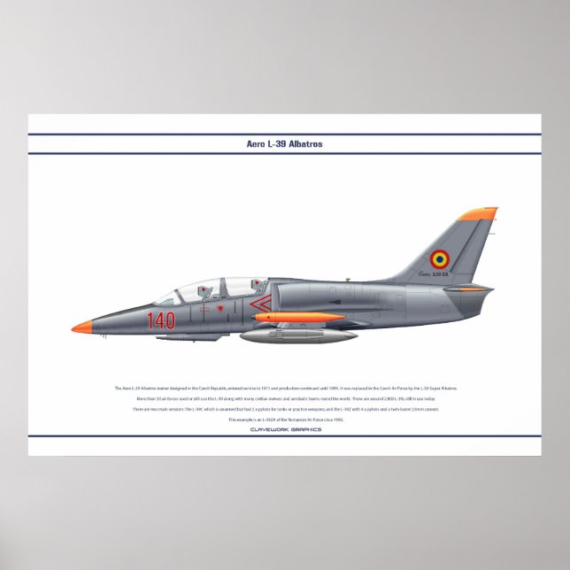 Poster Aero L-39 Romênia (Frente)