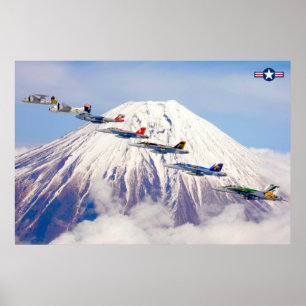 POSTER AERONAVES AERONÁUTICAS DOS EUA