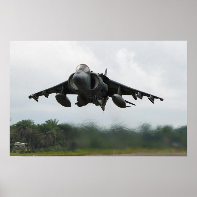 Poster Aeronaves AV-8B Harrier II (Frente)
