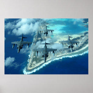 Poster Aeronaves AV-8B Harrier II
