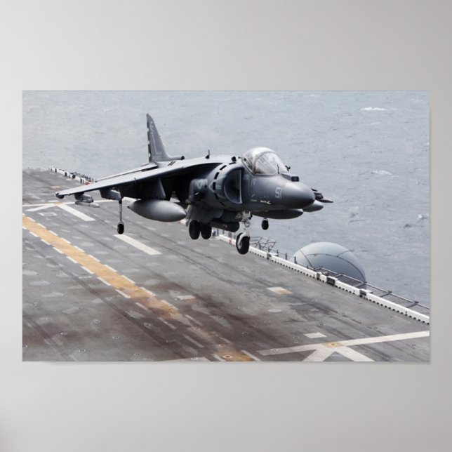 Poster Aeronaves AV-8B Harrier II (Frente)