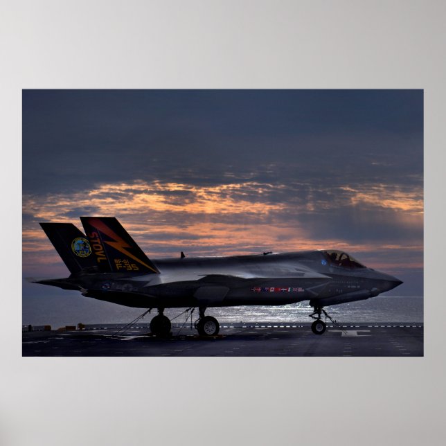 Poster Aeronaves F-35B Lightning II (Frente)