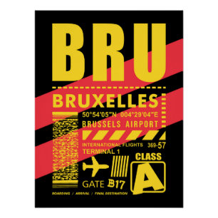 Pôster Aeroporto BRU Bruxelas