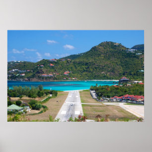 Pôster Aeroporto de Barthélemy do santo (St Barts)
