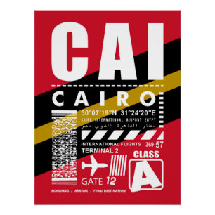 Pôster Aeroporto de Cairo da CAI
