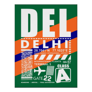 Pôster Aeroporto de DEL Delhi