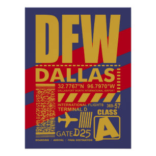 Pôster Aeroporto de DFW Dallas