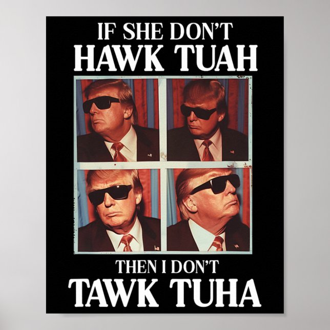Poster Aeroporto de Embarração de Tush 2024 Hawk Tuah Tru (Frente)