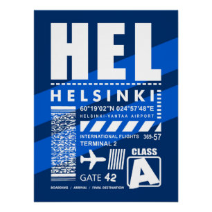 Pôster Aeroporto de Helsínquia HEL