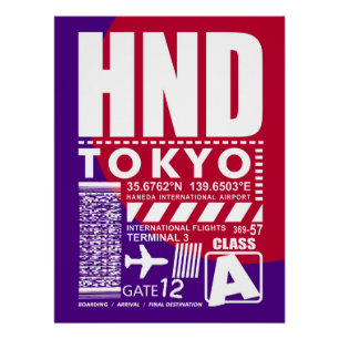 Pôster Aeroporto de HND Tokyo