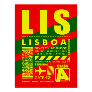 Pôster Aeroporto de Lisboa LIS
