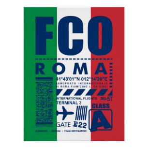 Pôster Aeroporto de Roma FCO,