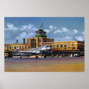 Pôster Aeroporto do Municipal de Kansas City Missouri