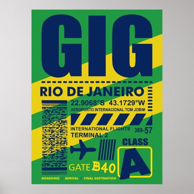 Poster Aeroporto GIG Rio de Janeiro (Frente)