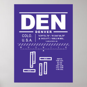 Poster Aeroporto Internacional de Denver DEN