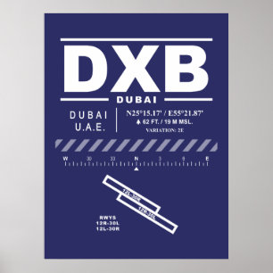 Poster Aeroporto Internacional de Dubai DXB