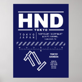 Poster Aeroporto Internacional de Tóquio Haneda HND
