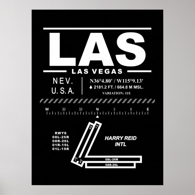 Poster Aeroporto Internacional Harry Reid LAS (Frente)