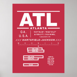 Poster Aeroporto Internacional Hartsfield–Jackson Atlanta