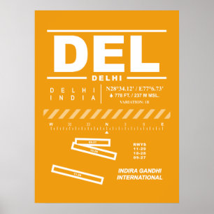 Poster Aeroporto Internacional Indira Gandhi DEL