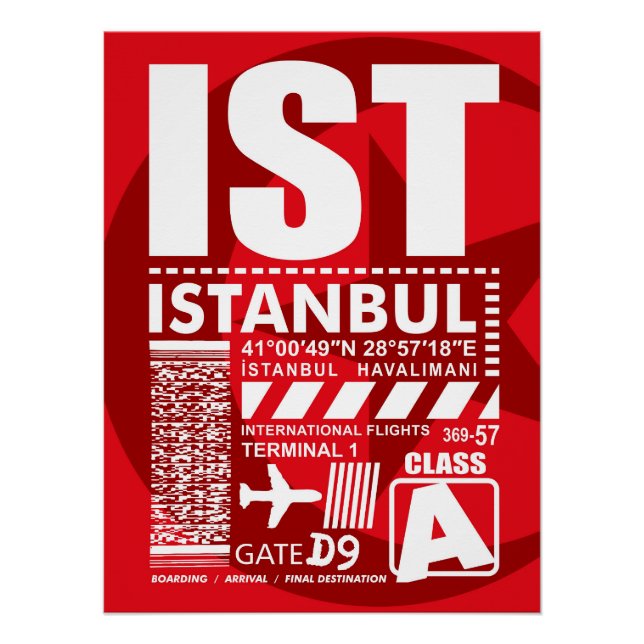 Pôster Aeroporto IST Istambul (Frente)