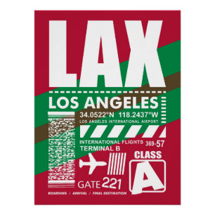 Pôster Aeroporto LAX Los Angeles