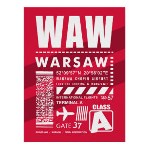 Pôster Aeroporto WAW Varsóvia