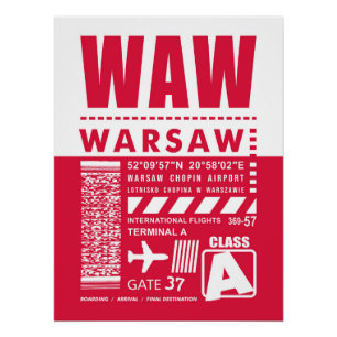 Pôster Aeroporto WAW Varsóvia