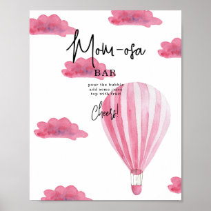 Poster Aerostato rosa - bar-mãe-osa