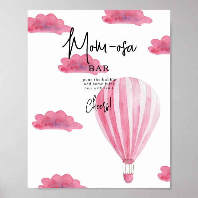 Poster Aerostato rosa - bar-mãe-osa (Frente)