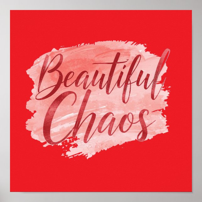 Poster Aesthetic Beautiful Chaos Script Typography (Frente)