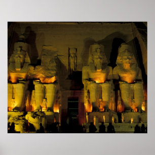 Pôster AF, Egito, Abu Simbel. Figuras Colossais de