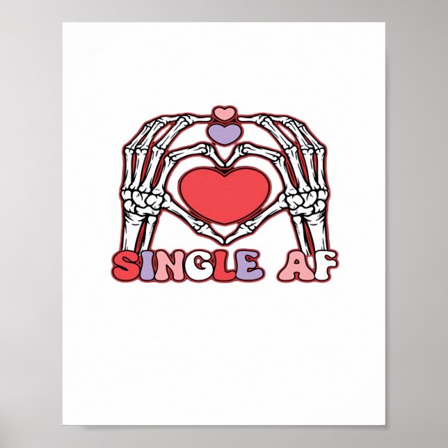 Poster Af Skeleton Hands Dia de os namorados Classic (Frente)