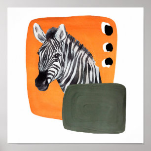Poster Afafricano Zebra Animal